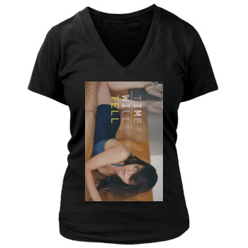 Aubrey Plaza Women's Deep V-Neck TShirt