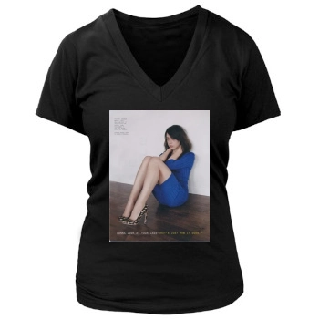 Aubrey Plaza Women's Deep V-Neck TShirt