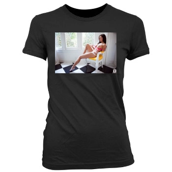 Samantha Shane Women's Junior Cut Crewneck T-Shirt