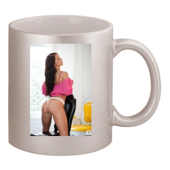 Samantha Shane 11oz Metallic Silver Mug