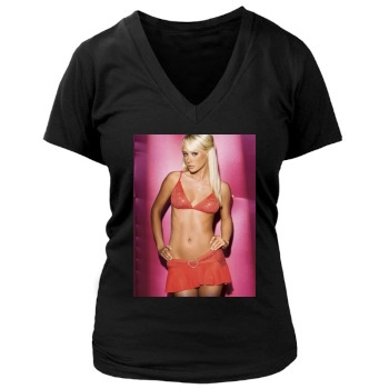 Sara Jean Underwood Women's Deep V-Neck TShirt