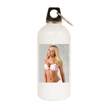 Sara Jean Underwood White Water Bottle With Carabiner