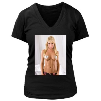 Sara Jean Underwood Women's Deep V-Neck TShirt