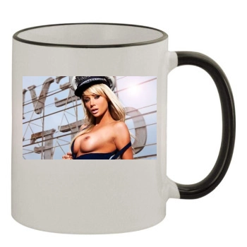 Sara Jean Underwood 11oz Colored Rim & Handle Mug