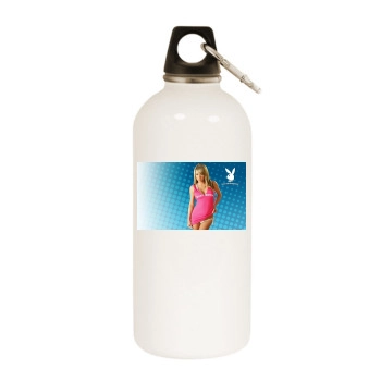 Sara Jean Underwood White Water Bottle With Carabiner