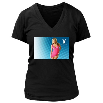 Sara Jean Underwood Women's Deep V-Neck TShirt