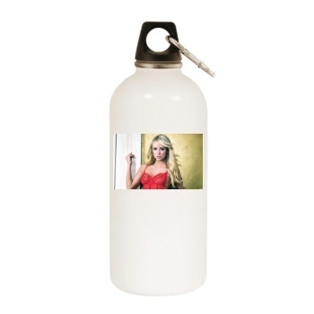 Sara Jean Underwood White Water Bottle With Carabiner