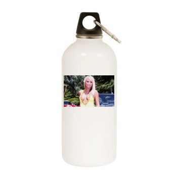 Sara Jean Underwood White Water Bottle With Carabiner