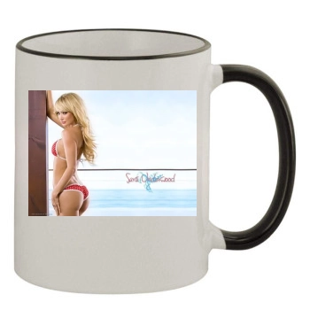 Sara Jean Underwood 11oz Colored Rim & Handle Mug