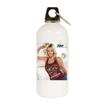 Sara Jean Underwood White Water Bottle With Carabiner