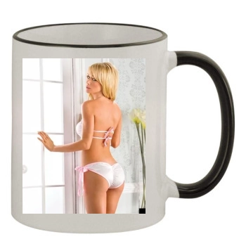 Sara Jean Underwood 11oz Colored Rim & Handle Mug