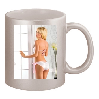 Sara Jean Underwood 11oz Metallic Silver Mug