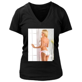 Sara Jean Underwood Women's Deep V-Neck TShirt