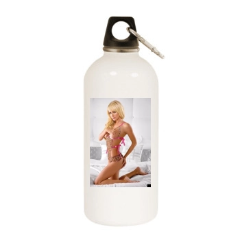 Sara Jean Underwood White Water Bottle With Carabiner