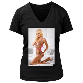 Sara Jean Underwood Women's Deep V-Neck TShirt