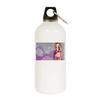 Sara Jean Underwood White Water Bottle With Carabiner