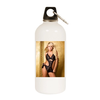 Sara Jean Underwood White Water Bottle With Carabiner