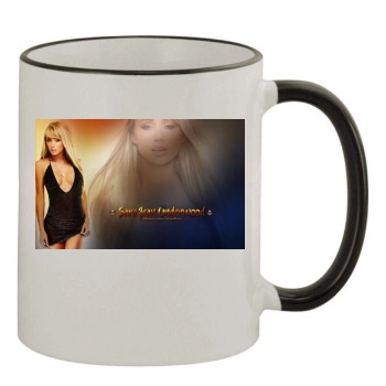 Sara Jean Underwood 11oz Colored Rim & Handle Mug