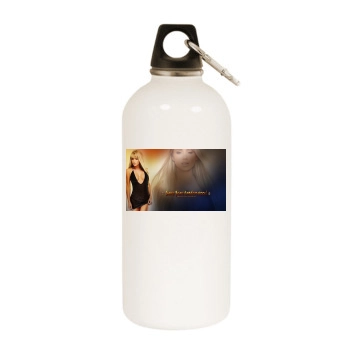 Sara Jean Underwood White Water Bottle With Carabiner