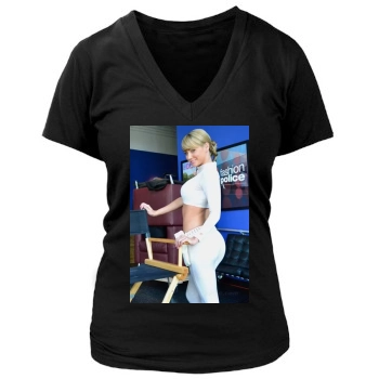 Sara Jean Underwood Women's Deep V-Neck TShirt