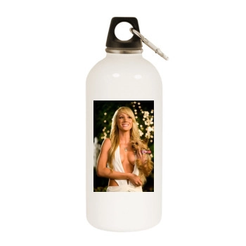 Sara Jean Underwood White Water Bottle With Carabiner