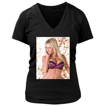 Sara Jean Underwood Women's Deep V-Neck TShirt