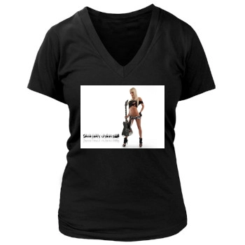 Sara Jean Underwood Women's Deep V-Neck TShirt