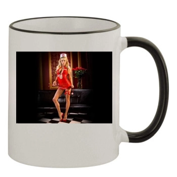 Sara Jean Underwood 11oz Colored Rim & Handle Mug