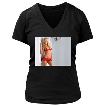 Sara Jean Underwood Women's Deep V-Neck TShirt