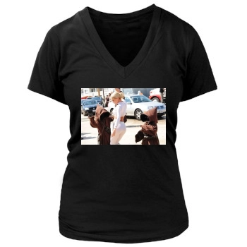 Sara Jean Underwood Women's Deep V-Neck TShirt