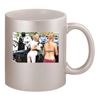 Sara Jean Underwood 11oz Metallic Silver Mug