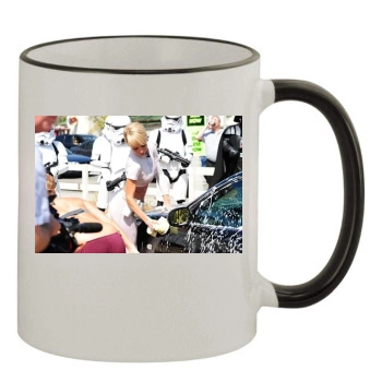 Sara Jean Underwood 11oz Colored Rim & Handle Mug