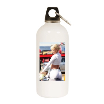 Sara Jean Underwood White Water Bottle With Carabiner