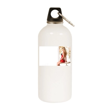 Sara Jean Underwood White Water Bottle With Carabiner