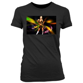 Sara Jean Underwood Women's Junior Cut Crewneck T-Shirt