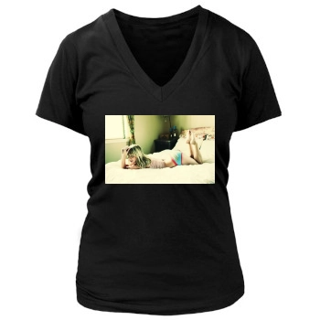 Sara Jean Underwood Women's Deep V-Neck TShirt