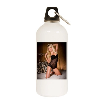 Sara Jean Underwood White Water Bottle With Carabiner