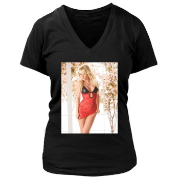 Sara Jean Underwood Women's Deep V-Neck TShirt