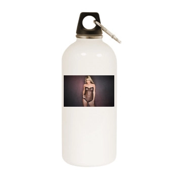 Sara Jean Underwood White Water Bottle With Carabiner