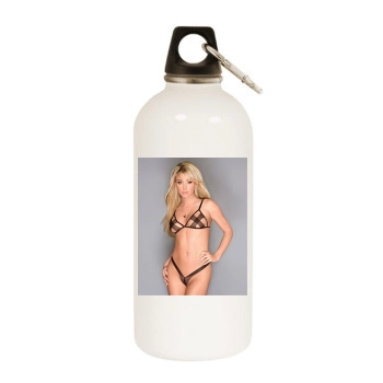 Sara Jean Underwood White Water Bottle With Carabiner