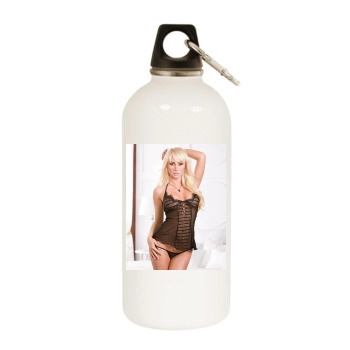 Sara Jean Underwood White Water Bottle With Carabiner