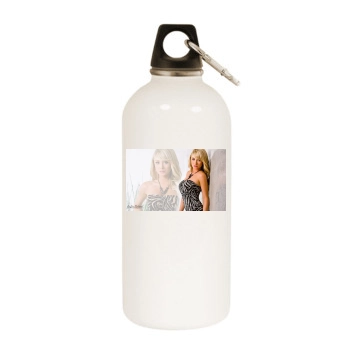 Sara Jean Underwood White Water Bottle With Carabiner