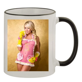 Sara Jean Underwood 11oz Colored Rim & Handle Mug