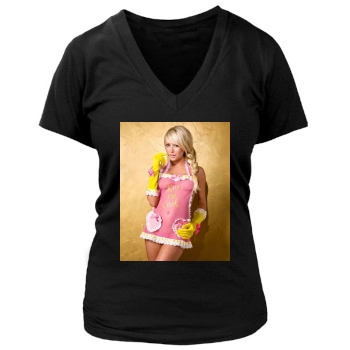 Sara Jean Underwood Women's Deep V-Neck TShirt