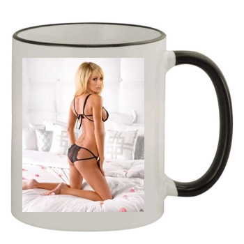 Sara Jean Underwood 11oz Colored Rim & Handle Mug