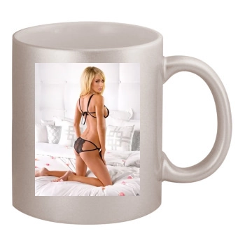 Sara Jean Underwood 11oz Metallic Silver Mug