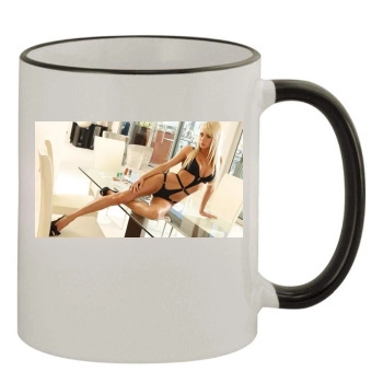 Sara Jean Underwood 11oz Colored Rim & Handle Mug