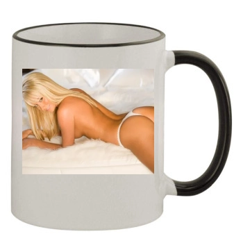 Sara Jean Underwood 11oz Colored Rim & Handle Mug