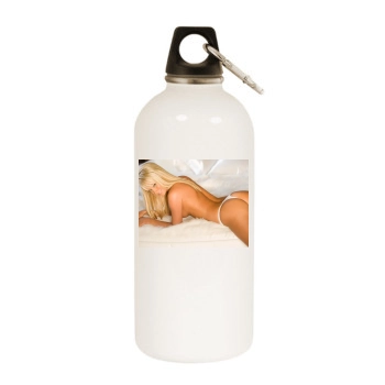 Sara Jean Underwood White Water Bottle With Carabiner