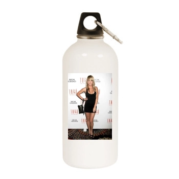 Sara Jean Underwood White Water Bottle With Carabiner